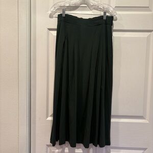 Vintage Toni Garment Green Pleated Midi Length Skirt - Size 8
